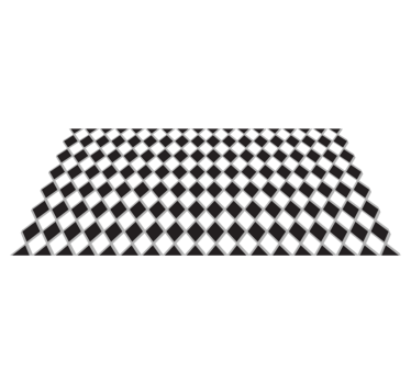 Diamond checker pattern kitchen vinyl carpet - TenStickers