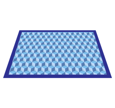 3D cubes kitchen flooring - TenStickers