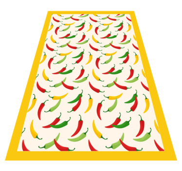 Chili pepper motif kitchen vinyl carpet - TenStickers