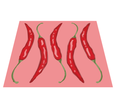 Red Chili Peppers kitchen vinyl carpet - TenStickers