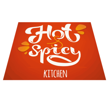 Hot spicy statement kitchen vinyl carpet - TenStickers