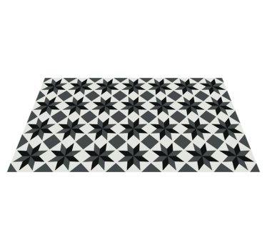 Black stars motif  kitchen vinyl carpet - TenStickers