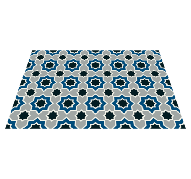 Islamic geometric pattern kitchen vinyl carpet - TenStickers