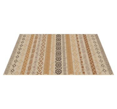 Earthy geometric kitchen vinyl carpet - TenStickers