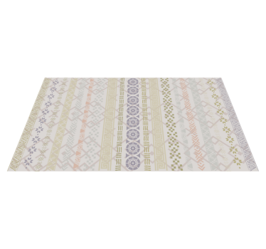 Geometric patterned kitchen vinyl carpet - TenStickers