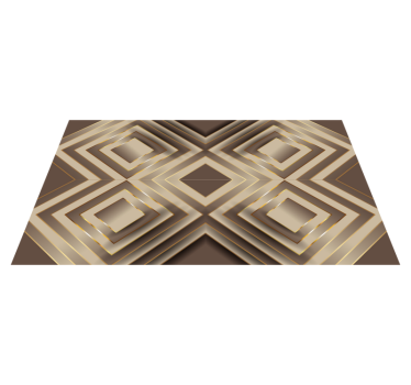 Elegant Geometric Composition kitchen vinyl carpet - TenStickers