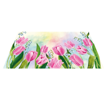 tulip painting flower rug - TenStickers