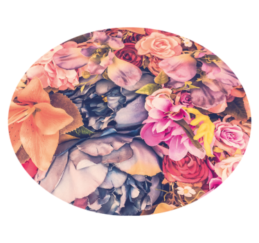 Different colored roses flower rug - TenStickers