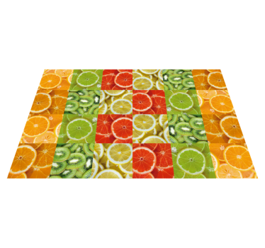 Citrus slice mosaic kitchen vinyl carpet - TenStickers