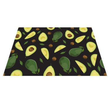 Avocado Motif kitchen vinyl carpet - TenStickers