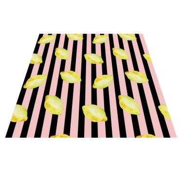 Lively lemon pattern kitchen vinyl carpet - TenStickers