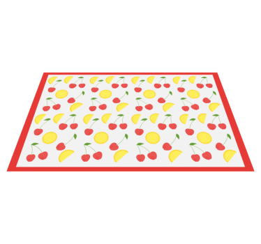 Cherry and Lemon Motif kitchen vinyl carpet - TenStickers