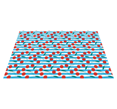 Cherry blossom display kitchen vinyl carpet - TenStickers