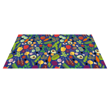 Vibrant Vegetable Pattern kitchen vinyl carpet - TenStickers