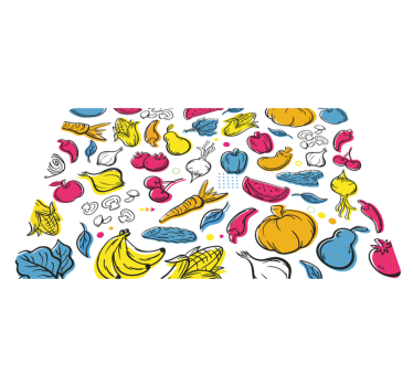 Vibrant fruit illustration kitchen vinyl carpet - TenStickers