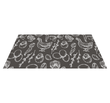 Charming Farmyard Motifs kitchen vinyl carpet - TenStickers