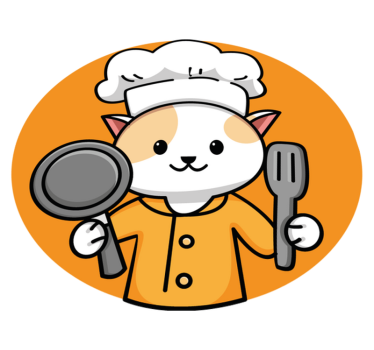 Orange chef cat kitchen vinyl carpet - TenStickers
