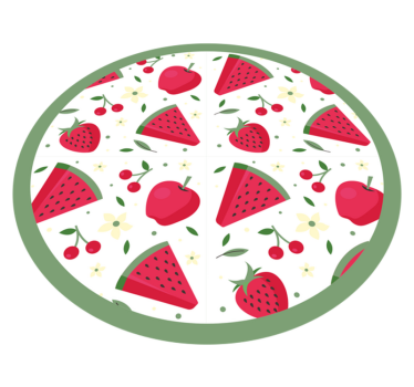 Fruit Floral Pattern kitchen vinyl carpet - TenStickers
