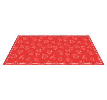 Bright Strawberry Pattern kitchen vinyl carpet - TenStickers