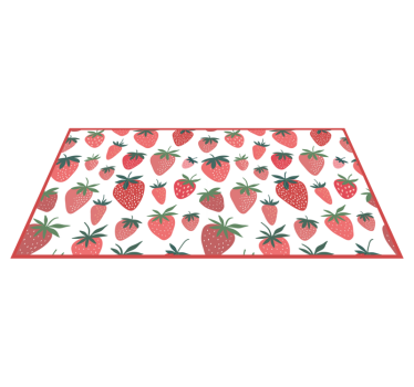 Juicy Strawberries Delight kitchen vinyl carpet - TenStickers