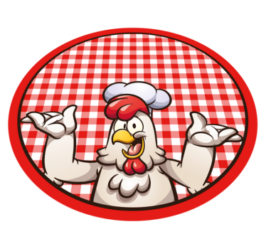 Cheerful Chicken Chef kitchen vinyl carpet - TenStickers