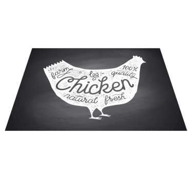 Farm fresh chicken kitchen vinyl carpet - TenStickers