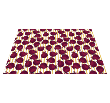 Pomegranate pattern kitchen vinyl carpet - TenStickers