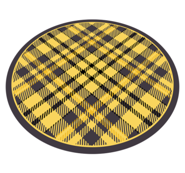 Yellow checkered kitchen vinyl carpet - TenStickers