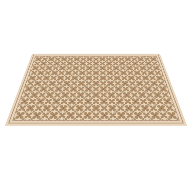 Vintage beige squared pattern kitchen vinyl rug - TenStickers