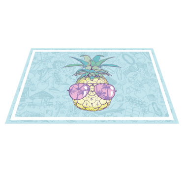 Cool pineapple shades kitchen vinyl carpet - TenStickers