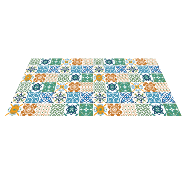 Porcelain colourful pattern kitchen flooring - TenStickers