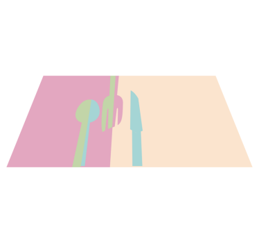 Stylish Utensil Silhouettes kitchen vinyl carpet - TenStickers