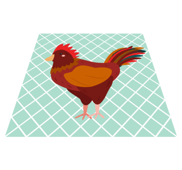 Colorful rooster illustration kitchen vinyl carpet - TenStickers