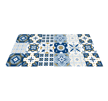 Colorful mosaic geometric pattern  tile mat - TenStickers