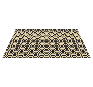 Geometric vinyl carpet geometric hexagonal design - TenStickers