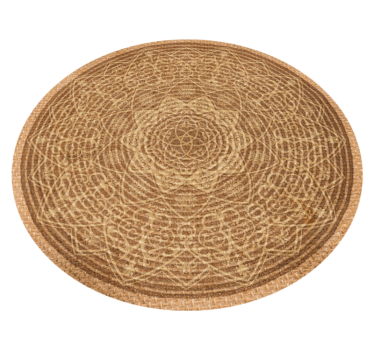 Elegant brown pattern mandala vinyl carpet - TenStickers
