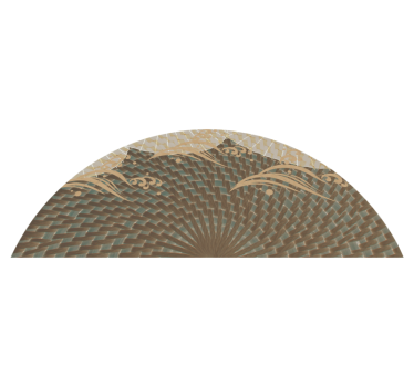 Japandi textured style living room vinyl carpet - TenStickers
