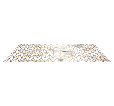 Gold and marble geometrics kitchen mat - TenStickers