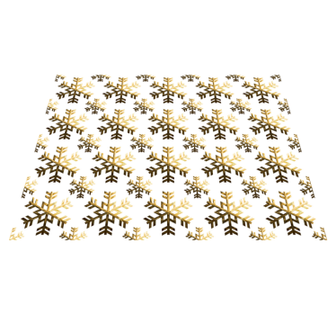 Golden snowflakes motif festive floor carpet - TenStickers