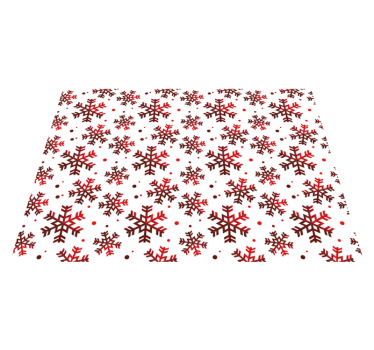 Red snowflakes festive design floor carpet  - TenStickers