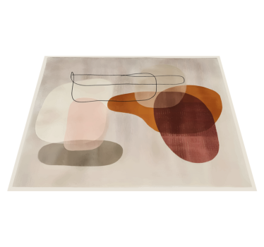 Abstract forms beige vinyl carpet - TenStickers