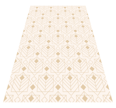 Art déco pattern beige vinyl carpet - TenStickers