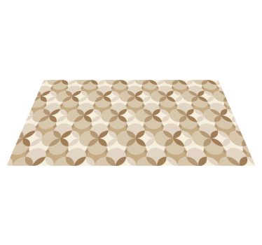 Circles beige vinyl carpet - TenStickers