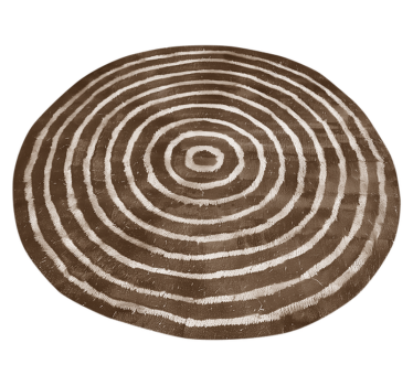 concentric circles beige vinyl carpet - TenStickers