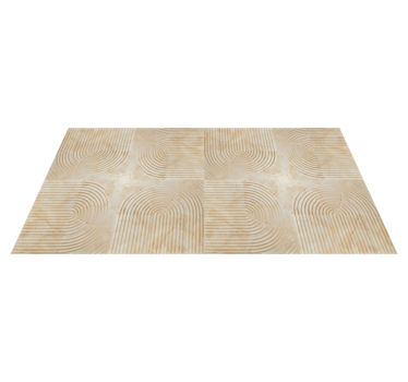 Modern arcs beige vinyl carpet - TenStickers