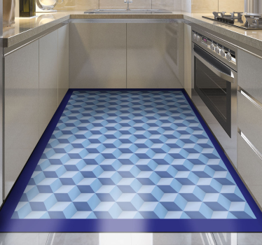 3D cubes kitchen flooring - TenStickers