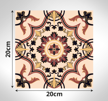 Pattern vintage tiles vinyl flooring - TenStickers