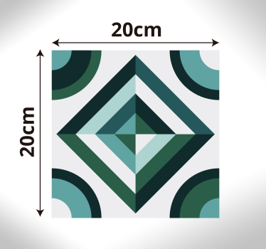 Retro figures mosaic vinyl carpet - TenStickers
