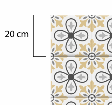 Kitchen retro tiles kitchen flooring - TenStickers