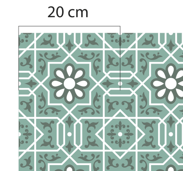 long kitchen vinyl rug with pattern tile mat - TenStickers
